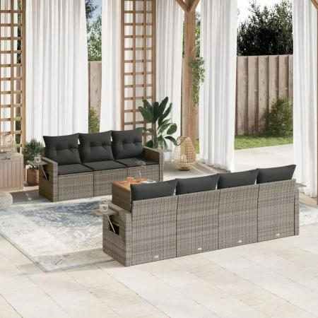8-piece garden sofa set and gray synthetic rattan cushions by , Garden sets - Ref: Foro24-3256802, Price: 521,59 €, Discount: %
