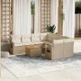 9-piece garden sofa set with beige synthetic rattan cushions by , Garden sets - Ref: Foro24-3256821, Price: 645,09 €, Discoun...