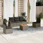 6-teiliges Gartenmöbel-Set und graue synthetische Rattankissen von , Gartensets - Ref: Foro24-3256837, Preis: 365,09 €, Rabat...