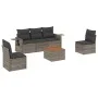 6-teiliges Gartenmöbel-Set und graue synthetische Rattankissen von , Gartensets - Ref: Foro24-3256837, Preis: 365,09 €, Rabat...