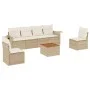 7-piece garden sofa set and beige synthetic rattan cushions by , Garden sets - Ref: Foro24-3256842, Price: 486,24 €, Discount: %