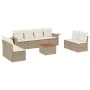 9-teiliges Gartensofa-Set mit beigen synthetischen Rattankissen von , Gartensets - Ref: Foro24-3256856, Preis: 584,95 €, Raba...