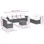 9-teiliges Gartensofa-Set mit beigen synthetischen Rattankissen von , Gartensets - Ref: Foro24-3256856, Preis: 584,95 €, Raba...
