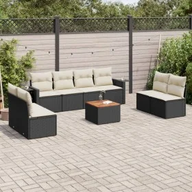 8-piece garden sofa set and black synthetic rattan cushions by , Garden sets - Ref: Foro24-3256854, Price: 485,94 €, Discount: %