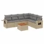 Garden sofa set with beige cushions mix 7 pieces PE rattan by , Garden sets - Ref: Foro24-3256913, Price: 454,94 €, Discount: %