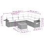 Garden sofa set with beige cushions mix 7 pieces PE rattan by , Garden sets - Ref: Foro24-3256913, Price: 454,94 €, Discount: %