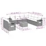Gartensofa-Set 10-teilig mit schwarzen synthetischen Rattankissen von , Gartensets - Ref: Foro24-3256958, Preis: 706,26 €, Ra...