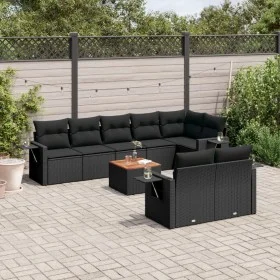 8-piece garden sofa set and black synthetic rattan cushions by , Garden sets - Ref: Foro24-3256979, Price: 650,51 €, Discount: %