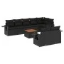 8-piece garden sofa set and black synthetic rattan cushions by , Garden sets - Ref: Foro24-3256979, Price: 650,52 €, Discount: %
