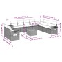 11-teiliges Gartensofa-Set und graue synthetische Rattankissen von , Gartensets - Ref: Foro24-3256970, Preis: 691,71 €, Rabat...
