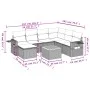 8-piece garden sofa set and gray synthetic rattan cushions by , Garden sets - Ref: Foro24-3257012, Price: 483,72 €, Discount: %