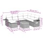 8-teiliges Gartensofa-Set und graue synthetische Rattankissen von , Gartensets - Ref: Foro24-3257012, Preis: 499,75 €, Rabatt: %