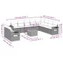 11-teiliges Gartensofa-Set und schwarze synthetische Rattankissen von , Gartensets - Ref: Foro24-3256966, Preis: 664,48 €, Ra...