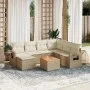Gartensofa-Set mit beigen Kissen 8 Stück PE-Rattan von , Gartensets - Ref: Foro24-3257010, Preis: 560,38 €, Rabatt: %