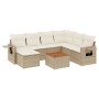 Gartensofa-Set mit beigen Kissen 8 Stück PE-Rattan von , Gartensets - Ref: Foro24-3257010, Preis: 531,14 €, Rabatt: %