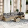 Juego de sofás de jardín con cojines beige 8 pzas ratán PE de , Conjuntos de jardín - Ref: Foro24-3252826, Precio: 517,38 €, ...