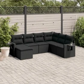 7-piece garden dining set and black synthetic rattan cushions by , Garden sets - Ref: Foro24-3252832, Price: 473,21 €, Discou...