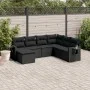 7-piece garden dining set and black synthetic rattan cushions by , Garden sets - Ref: Foro24-3252832, Price: 473,21 €, Discou...