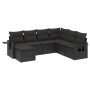 7-teiliges Garten-Essset und schwarze Kissen aus synthetischem Rattan von , Gartensets - Ref: Foro24-3252832, Preis: 470,46 €...