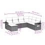 7-piece garden dining set and black synthetic rattan cushions by , Garden sets - Ref: Foro24-3252832, Price: 470,46 €, Discou...