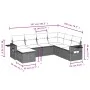 Set de comedor de jardín 7 pzas y cojines ratán sintético negro de , Conjuntos de jardín - Ref: Foro24-3252832, Precio: 474,6...