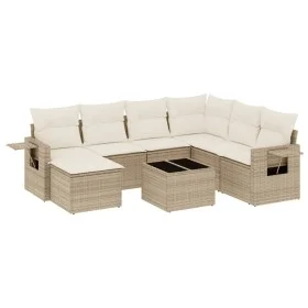 Gartensofa-Set mit beigen Kissen 8 Stück PE-Rattan von , Gartensets - Ref: Foro24-3252845, Preis: 564,30 €, Rabatt: %
