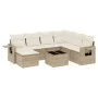 Gartensofa-Set mit beigen Kissen 8 Stück PE-Rattan von , Gartensets - Ref: Foro24-3252845, Preis: 564,30 €, Rabatt: %