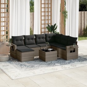 8-piece garden sofa set and gray synthetic rattan cushions by , Garden sets - Ref: Foro24-3252847, Price: 504,79 €, Discount: %