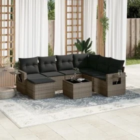 8-teiliges Gartensofa-Set und graue synthetische Rattankissen von , Gartensets - Ref: Foro24-3252847, Preis: 488,72 €, Rabatt: %