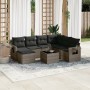 8-teiliges Gartensofa-Set und graue synthetische Rattankissen von , Gartensets - Ref: Foro24-3252847, Preis: 504,79 €, Rabatt: %