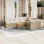 Gartensofa-Set mit beigen Kissen, 10-teilig, synthetisches Rattan von , Gartensets - Ref: Foro24-3257052, Preis: 716,01 €, Ra...