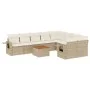 Garden sofa set with beige cushions 10 pieces synthetic rattan by , Garden sets - Ref: Foro24-3257052, Price: 716,01 €, Disco...