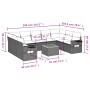 Garden sofa set with beige cushions 10 pieces synthetic rattan by , Garden sets - Ref: Foro24-3257038, Price: 728,80 €, Disco...