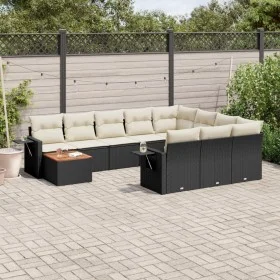 11-piece garden sofa set and black synthetic rattan cushions by , Garden sets - Ref: Foro24-3257078, Price: 631,89 €, Discoun...