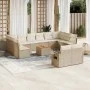 Garden sofa set with cushions 13 pieces beige synthetic rattan by , Garden sets - Ref: Foro24-3257129, Price: 926,91 €, Disco...