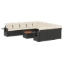 Gartensofa-Set 12-teilig mit schwarzen synthetischen Rattankissen von , Gartensets - Ref: Foro24-3257120, Preis: 754,51 €, Ra...