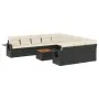Set de sofás de jardín 12 piezas cojines ratán sintético negro de , Conjuntos de jardín - Ref: Foro24-3257120, Precio: 728,96...