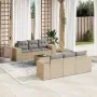 7-piece garden sofa set and beige synthetic rattan cushions by , Garden sets - Ref: Foro24-3254646, Price: 559,72 €, Discount: %