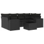 7-teiliges Garten-Essset und schwarze Kissen aus synthetischem Rattan von , Gartensets - Ref: Foro24-3254652, Preis: 507,23 €...