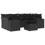 Set de comedor de jardín 7 pzas y cojines ratán sintético negro de , Conjuntos de jardín - Ref: Foro24-3254652, Precio: 505,7...