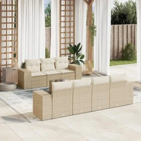 Garden sofa set with beige cushions 8 pcs PE rattan by , Garden sets - Ref: Foro24-3254665, Price: 644,49 €, Discount: %