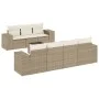 Gartensofa-Set mit beigen Kissen 8 Stück PE-Rattan von , Gartensets - Ref: Foro24-3254665, Preis: 644,49 €, Rabatt: %