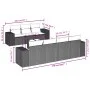 Gartensofa-Set mit beigen Kissen 8 Stück PE-Rattan von , Gartensets - Ref: Foro24-3254665, Preis: 644,49 €, Rabatt: %