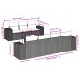 Gartensofa-Set mit beigen Kissen 8 Stück PE-Rattan von , Gartensets - Ref: Foro24-3254665, Preis: 609,92 €, Rabatt: %