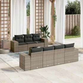 8-teiliges Gartensofa-Set und graue synthetische Rattankissen von , Gartensets - Ref: Foro24-3254667, Preis: 543,86 €, Rabatt: %