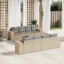 9-teiliges Gartensofa-Set mit beigen synthetischen Rattankissen von , Gartensets - Ref: Foro24-3254686, Preis: 657,16 €, Raba...