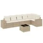 7-piece garden sofa set and beige synthetic rattan cushions by , Garden sets - Ref: Foro24-3254935, Price: 524,67 €, Discount: %