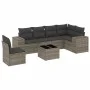 7-piece garden sofa set with gray PE rattan cushions by , Garden sets - Ref: Foro24-3254977, Price: 445,70 €, Discount: %