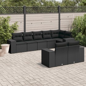 8-piece garden sofa set and black synthetic rattan cushions by , Garden sets - Ref: Foro24-3255152, Price: 594,47 €, Discount: %