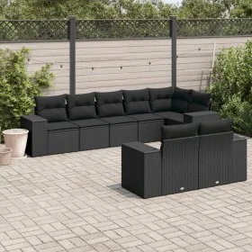 8-teiliges Gartensofa-Set und schwarze synthetische Rattankissen von , Gartensets - Ref: Foro24-3255152, Preis: 595,26 €, Rab...